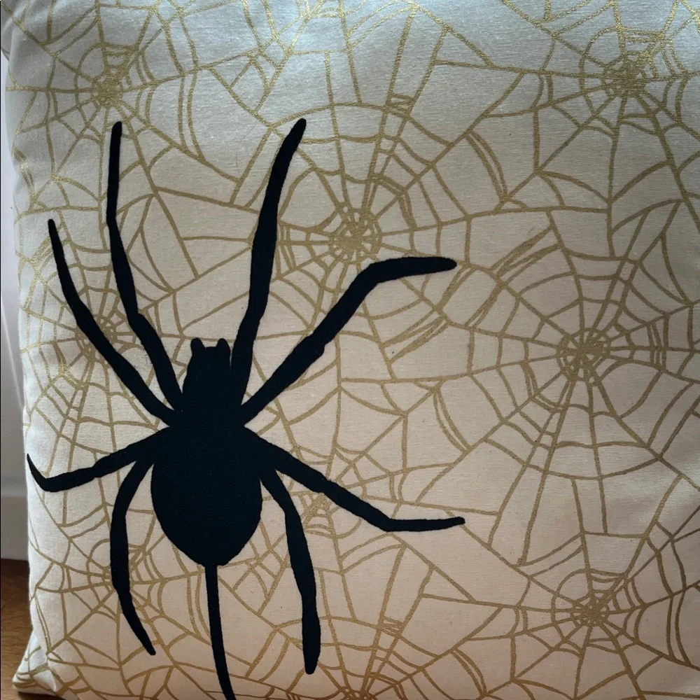 Spider Web Halloween Throw Pillow